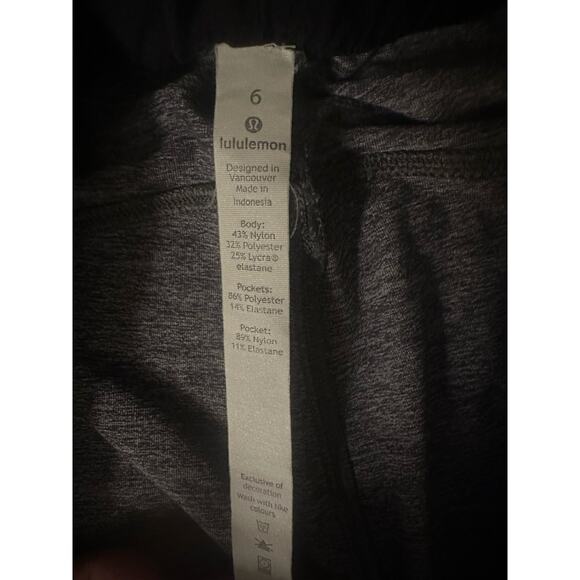 Women 6 Lululemon On The Fly Gray Elastic Waist Drawstring Sweatpants Woven - Picture 6 of 6